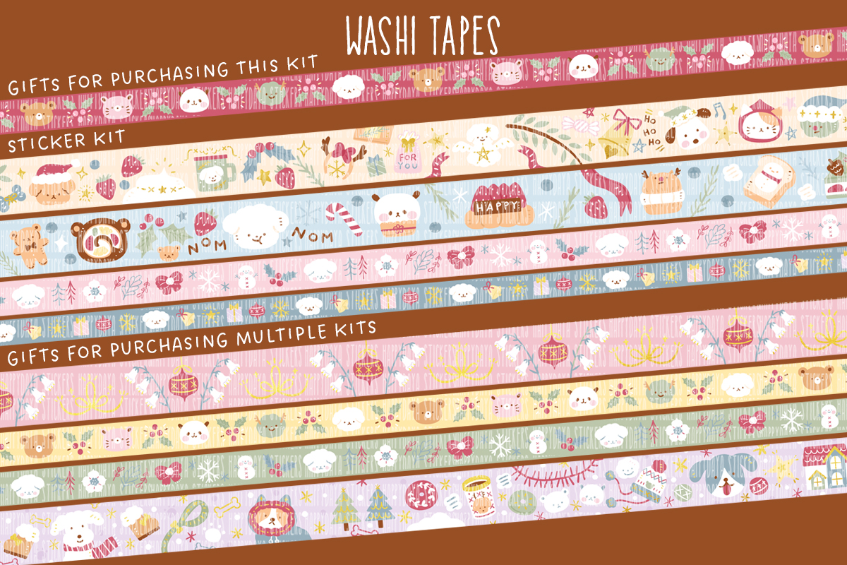 Jingle Bells- Washi tapes kit 